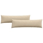 vidaXL Coussins de canapé 2 Pièces Crème 145 x 40 cm tissu