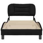 vidaXL Cadre de lit sans matelas noir 90x200 cm tissu