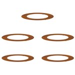 vidaXL Anneaux d'arbre plats 5 Pièces Marron Ø30 / 60 cm