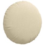 vidaXL Coussins de siège 2 pc Tissu Crème Ø50 x 19 cm