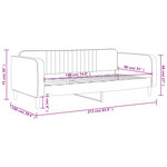 vidaXL Lit de repos sans matelas gris clair 90x190 cm velours