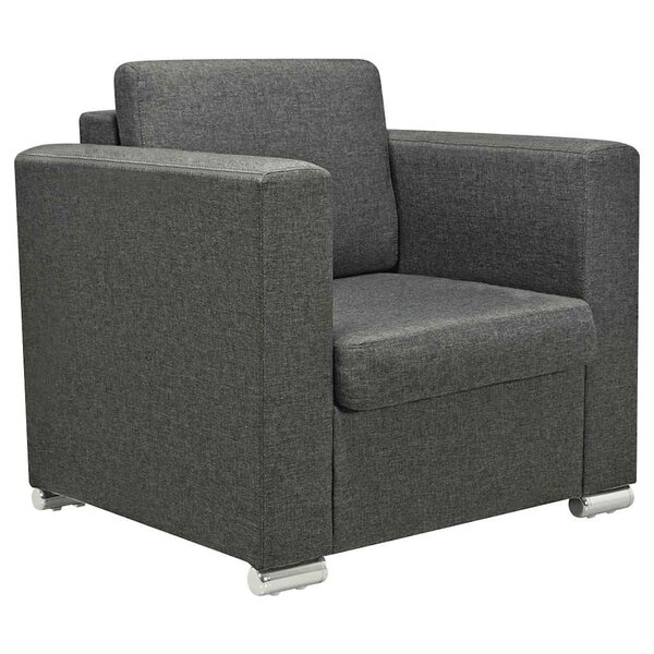 vidaXL Fauteuil gris foncé tissu