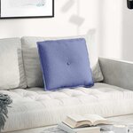 vidaXL Coussin de Dos Bleu denim 50 x 19 x 45 cm tissu