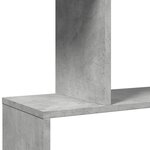 vidaXL Étagère séparatrice de pièce à 6 niveaux gris béton 70x24x193cm