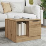 vidaXL Table basse chêne artisanal 50x50x36 cm bois d'ingénierie