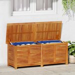 vidaXL Boîte de rangement de jardin persiennes 150x50x56cm bois acacia