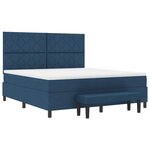 vidaXL Lit à ressorts avec matelas Bleu 180 x 200 cm tissu