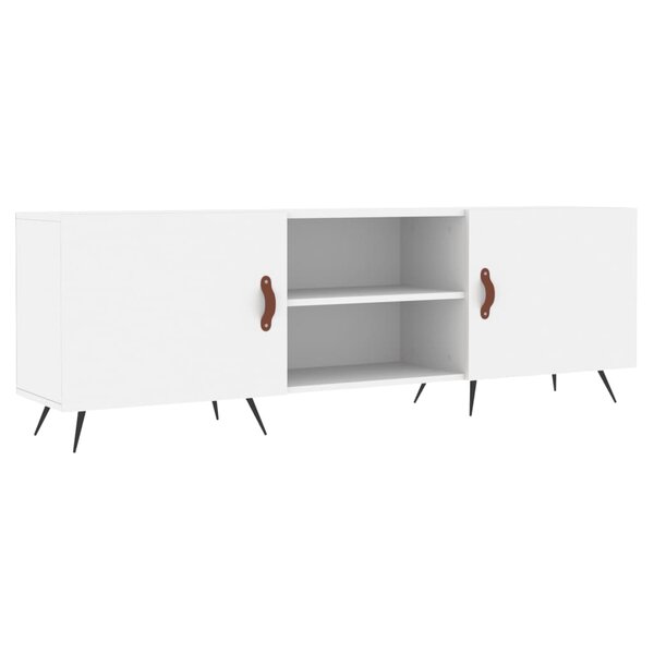 vidaXL Meuble TV blanc 150x30x50 cm bois d'ingénierie