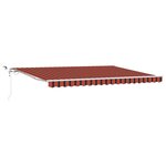 vidaXL Auvent Rétractable Orange et marron 450 × 300 cm Tissu  Métal