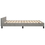 vidaXL Cadre de lit sans matelas gris clair 140x190 cm velours