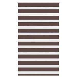 vidaXL Store vénitien Zebra 80 9 x 175 cm  largeur du tissu 76 7 cm  couleur café