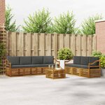 vidaXL Ensembles de canapés 8 pc Naturel et Anthracite