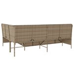 vidaXL Canapé de jardin avec coussins forme de L beige résine tressée