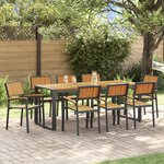vidaXL Ensemble de salle à manger jardin 5 pièces en bois solide d'acacia et métal