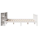 vidaXL Lit bibliothèque sans matelas blanc 150x200 cm bois pin massif