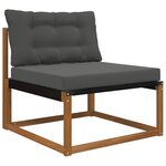 vidaXL Coussin de canapé d'extérieur 2 Pièces Anthracite Polyester