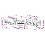 vidaXL Ensemble de canapés d'extérieur 9 pc Blanc et gris clair