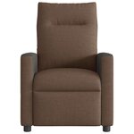 vidaXL Fauteuil inclinable de massage électrique marron tissu