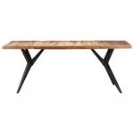 vidaXL Table de salle à manger 200x90x76cm Bois de récupération solide