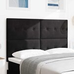 vidaXL Tête de lit avec des lumières à LED Réglable Noir 80 cm Velours
