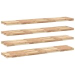 vidaXL Étagères flottantes 4 Pièces 160x30x4 cm acacia massif non traité