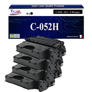 T3AZUR -4x Toners compatibles  avec Canon 052H pour Canon LBP-212dw  LBP-215x  LBP-214dw Noir - 9 200p