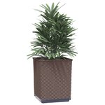 vidaXL Jardinières 4 Pièces marron 30x30x37 cm polypropylène