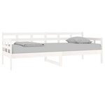 vidaXL Lit de jour sans matelas blanc bois de pin massif 80x200 cm