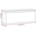 vidaXL Banc de rangement pliable gris clair faux lin