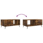 vidaXL Table basse Chêne fumé 90 x 50 x 40 cm Bois d'ingénierie