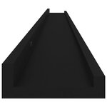 vidaXL Étagères murales 4 Pièces Noir 115x9x3 cm