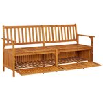 vidaXL Banc de rangement 170 cm Bois d'acacia solide