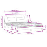 vidaXL Lit avec matelas marron 180x200 cm similicuir