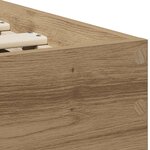 vidaXL Cadre de lit sans matelas avec tête de lit en chêne artisan 75x190 cm
