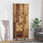vidaXL Haut Armoire Bois Ancien 69 5 x 34 x 180 cm Bois d'ingénierie