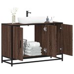 vidaXL Armoire de lavabo de salle de bain chêne marron 90x33x60 cm