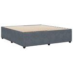 vidaXL Cadre de lit sans matelas gris foncé 200x200 cm velours