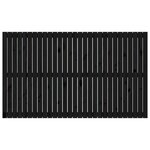vidaXL Tête de lit murale Noir 185x3x110 cm Bois massif de pin