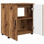 vidaXL Ensemble de mobilier de salle de bain 3 Pièces Bois ancien