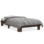 vidaXL Cadre de lit sans matelas chêne marron 100x200 cm