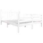 vidaXL Cadre de lit sans matelas blanc bois de pin massif