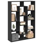 vidaXL Bibliothèque noir 102x29x143 cm bois d'ingénierie