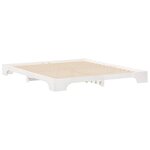 vidaXL Cadre de lit surélevé Blanc 180 x 210 cm Bois massif en pin