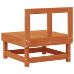 vidaXL Sofa de jardin milieu Pin massif Brun Ciré