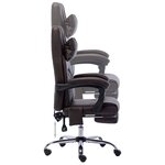 vidaXL Chaise de bureau de massage Marron Similicuir