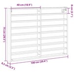 vidaXL Cabinet d'Affichage avec étagère Bois Ancien 100 x 8.5 x 75 cm