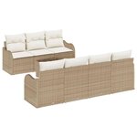 vidaXL Ensemble de canapé de jardin avec coussin 8 Pièces Beige et crème