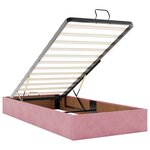vidaXL Cadre de lit ottoman sans matelas rose 100x200 cm velours