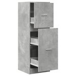 vidaXL Armoire d'apothicaire gris béton 40x41x118 cm bois d'ingénierie