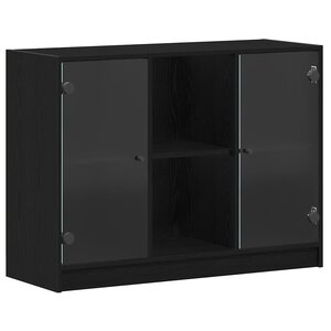 vidaXL Buffet Chêne noir 100 x 37 x 75.5 cm